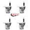 Service Caster 3'' Nylon Swivel 1'' Expanding Stem Caster Set Total Lock Brake, 4PK SCC-EXTTL20S314-NYS-1-4 - alternate 4